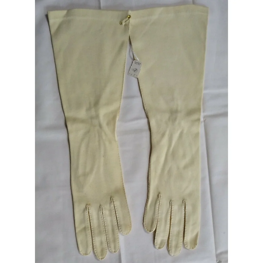 Unused Vtg Elvette Royal double woven Gloves 14 3/4